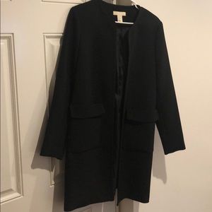 H&M black knee length coat